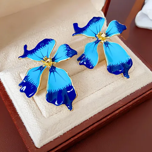 Vista 8 de Aretes de flores plateadas medievales vintage para mujer, hipoalergénicos