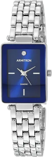 Vista 7 de Armitron Reloj de pulsera con brazalete y esfera de diamantes genuinos para mujer, 75-5769