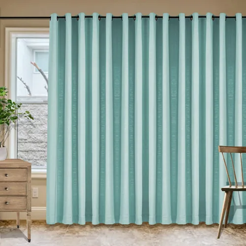Vista 10 de Frelement Cortinas de lino de lino de bronce con ojales para interiores, tratamiento de ventanas para sala de estar, dormitorio, habitación