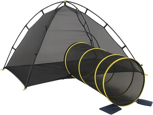 Vista 11 de Outback Jack Cerca exterior para gatos de casa (tienda de campaña portátil, tienda de campaña al aire libre, túnel y casa de juego) Carpas