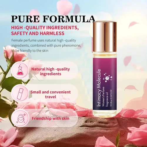 Vista 4 de Perfume de feromonas roll-on para mujer – Perfume de tamaño de viaje – Aceite de fragancia de larga duración 0.34 fl oz / 0.3 fl oz