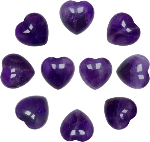 Vista 5 de 10 unidades de corazones de cristal de sodalita natural de 1 pulgada tallados a granel, piedras preciosas pulidas para preocupaciones en el bolsillo
