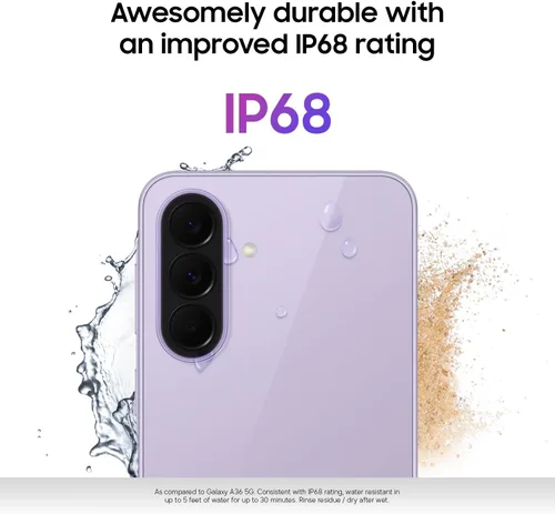 Vista 8 de Samsung Galaxy A37 5G (2026), teléfono inteligente Android desbloqueado + Buds3 FE + 128GB, pantalla AMOLED, triple cámara, IP68, teléfono delgado