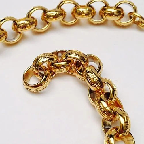 Vista 3 de Amythyst Pulsera de tobillo de acero inoxidable en tono oro amarillo o plata (10 o 11 pulgadas)