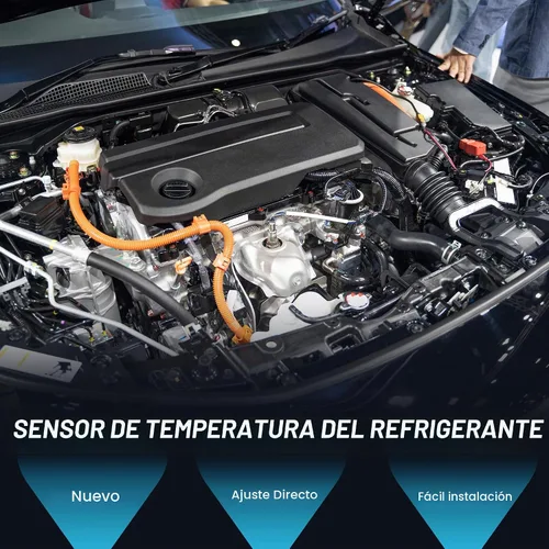 Vista 2 de F FIERCE CYCLE Sensor de temperatura del refrigerante para Peugeot 206 307 607 Durable No.96368024 Sensor de temperatura del agua tono dorado