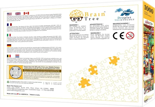 Vista 6 de Brain Tree - Rompecabezas de 1000 piezas de juguetes de Navidad para adultos rompecabezas con 4 bandejas de clasificación de rompecabezas cada pieza