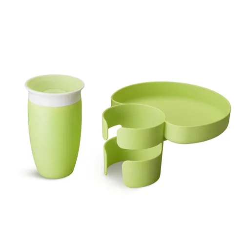Vista 11 de Munchkin Bandeja para asiento de automóvil con taza Miracle 360 para niños pequeños de 1 a 3 años, accesorio de viaje y viaje por carretera para Azul