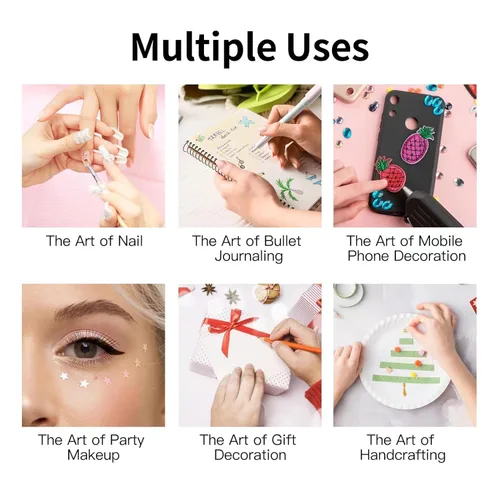 Vista 6 de Calcomanías de uñas, 4 hojas en relieve floral 5D, autoadhesivas para manicura de bricolaje