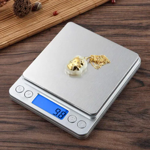 Vista 5 de Báscula digital pequeña, 6.6 lbs/0.00 oz, 6.6 libras, báscula de cocina, báscula de alimentos, con pantalla LCD retroiluminada azul, 6