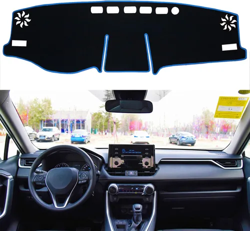 Vista 8 de para Toyota Rav4 2013 2014 2015 2016 2017 2018 Funda para Salpicadero, Funda para Consola Central, Alfombrilla para Tablero, Alfombra Protectora