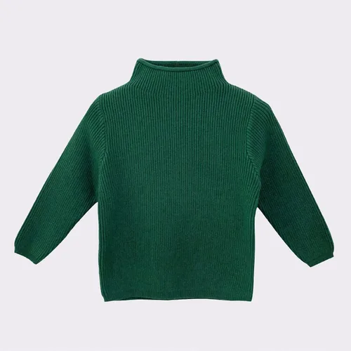 Vista 2 de Boys Girls Ribbed Half Turtleneck Winter Sweater Solid Color Baby Fall Winter Knit Tops for 0 to 5Y