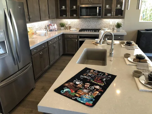 Vista 6 de Barista Coffee House - Juego de toallas de mano de microfibra, 24 x 16 pulgadas, 2 piezas