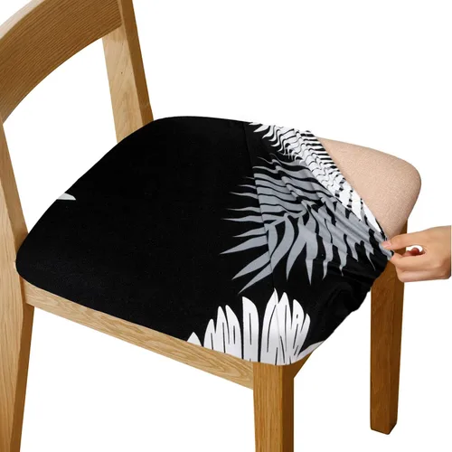 Vista 13 de Gute Fundas para Asiento de Silla, Funda de Silla de Ante con Cintas Elásticas y Botón, Protectores de Silla Tapizada Desmontables y Lavables