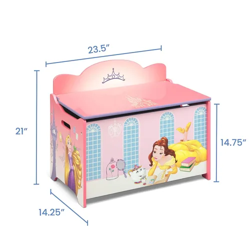 Vista 6 de Delta Children Caja de juguetes de lujo, princesa Disney Disney Princess