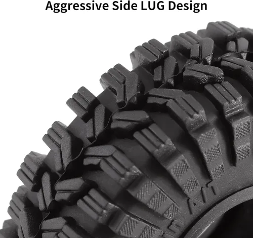 Vista 6 de Juego de ruedas Beadlock de 1.0 - 3.78 mm de desplazamiento para coche de oruga RC 1/18 1/24 Axial AX24 SCX24 FMS FCX24 TRX4M, Negro (W1004-T1014)