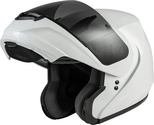 Vista 4 de GMAX Casco modular MD-04 (blanco perla, XL) - Aprobado por FMVSS 218