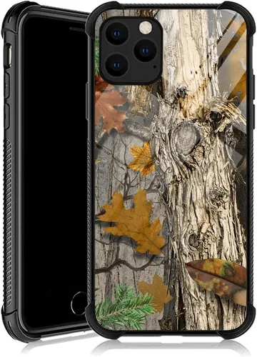 Vista 17 de DJSOK Funda compatible con iPhone 11, diseño con patrón de parachoques trasero, esquinas reforzadas antiarañazos, caver de TPU suave, fundas