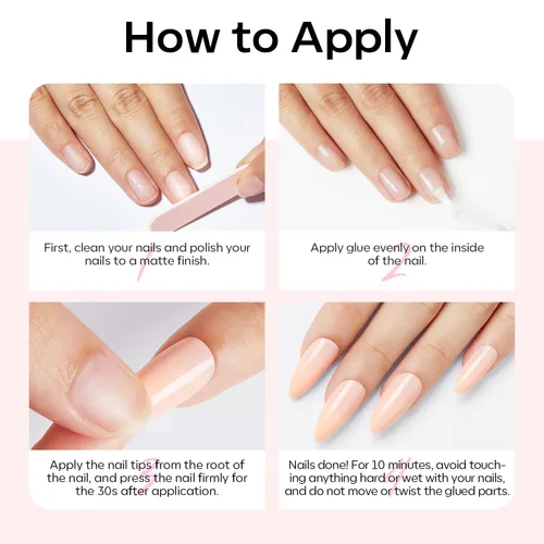 Vista 6 de Modelones Pegamento para uñas a presión, uñas a presión y uñas acrílicas, 2 unidades de 0.3 onzas líquidas de pegamento de uñas de gel súper fuerte