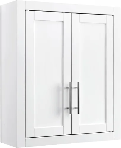 Vista 22 de Crosley Furniture Savannah Armario de almacenamiento para baño montado en la pared con estantes para medicinas, Gris