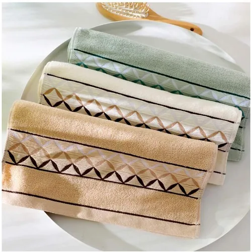 Vista 5 de Paquete de 2 toallas de mano, de algodón, toallas 100% algodón para el rostro, toalla suave duradera y altamente absorbente para baño, de lujo