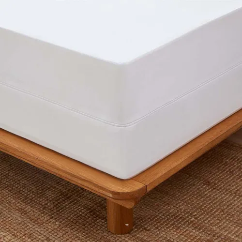 Vista 6 de Funda de colchón con cremallera para cama, protector de colchón impermeable tamaño matrimonial, sin ruido, transpirable, lavable a máquina, se
