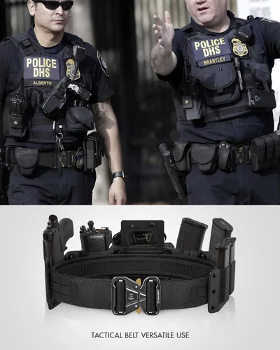 Vista 4 de Cinturón táctico Balttle de 2 pulgadas, cinturón de combate de guerra Molle Rigger con hebilla de liberación rápida para hombres