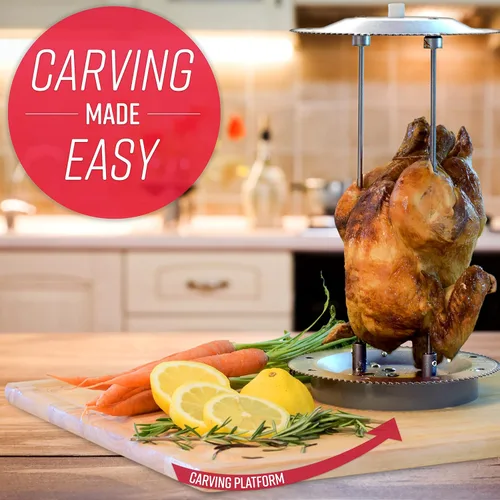Vista 8 de Ronco Horno asador digital de encimera 5000 Platino, capacidad de 12 libras El pollo asado se cocina perfectamente, 3 funciones: asador, sear