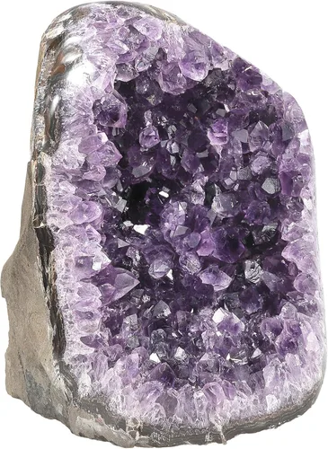 Vista 8 de TUMBEELLUWA 5.29-7.05 oz de cristal de amatista natural para decoración del hogar, figura de piedra de cuarzo de geoda drusa cruda para meditación