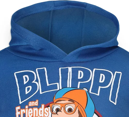 Vista 3 de Blippi Conjunto de sudadera y pantalones con capucha para niños pequeños - AzulNaranja