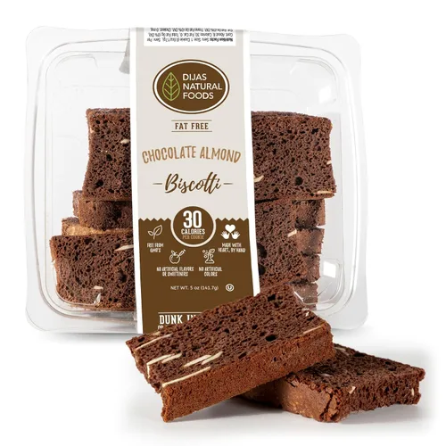 Vista 15 de DIJAS Natural Food s, Galleta de biscotti sin grasa, ingredientes naturales sin conservantes, delicioso aperitivo bajo en calorías (5 onzas)