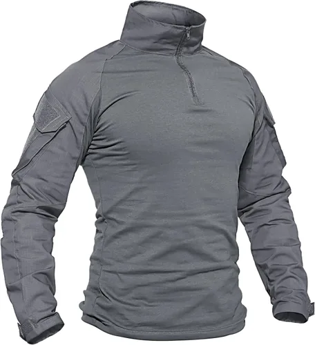 Vista 13 de TACVASEN Camisa táctica de combate de manga larga para hombre con Verde militar