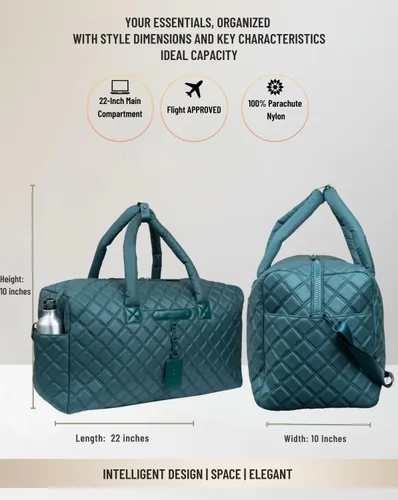 Vista 2 de Joan & David - Bolsas de viaje acolchadas de 22 pulgadas para mujer, bolsa de viaje ligera para mujer, bolsa de hospital de alta densidad, bolsas