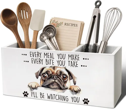 Vista 9 de Portalápices para perros regalos para mujeres y hombres, regalos para amantes de las mascotas, Please Excuse The Mess The Dogs are Being Assholes