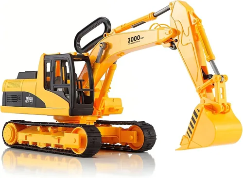 Vista 8 de Liberty Imports Camión de construcción de gran tamaño de 15 pulgadas para niños, vehículos a escala 1:22 con piezas móviles realistas