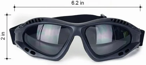 Vista 7 de Viriber Gafas de motocicleta - Gafas de protección UV para exteriores, gafas de combate a prueba de polvo