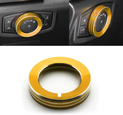 Vista 17 de x xotic tech Anillo de cubierta de botón para interruptor de luz antiniebla, compatible con Ford Mustang 2015-2023, F-150 2015-2020, accesorios Negro
