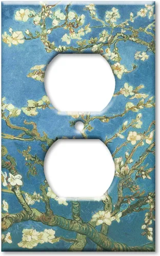 Vista 8 de Van Gogh: Placa de interruptor de flores de almendro - Single Rocker