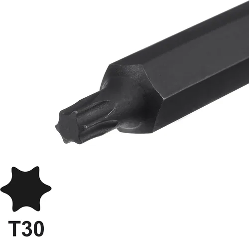 Vista 3 de uxcell 1/2 "Drive x T30 Torx Bit Socket, S2 Steel Bits, Cr-Mo Sockets 12" Longitud (solo para uso manual)