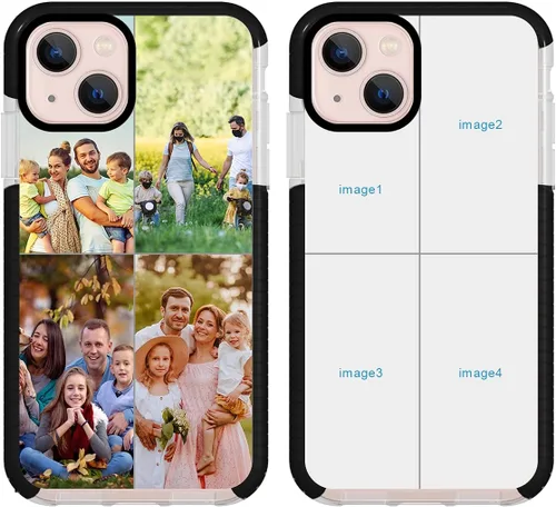 Vista 10 de Funda de teléfono personalizada para iPhone 13 personalizada con collage de múltiples imágenes, funda resistente a los arañazos, a los golpes, funda