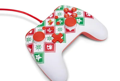 Vista 8 de PowerA Wired Controller for Nintendo Switch - Mario Holiday Sweater