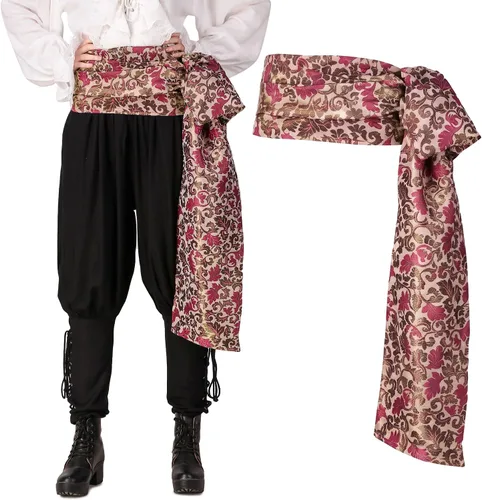 Vista 22 de ThePirateDressing Disfraz de pirata medieval renacentista para Halloween, banda grande