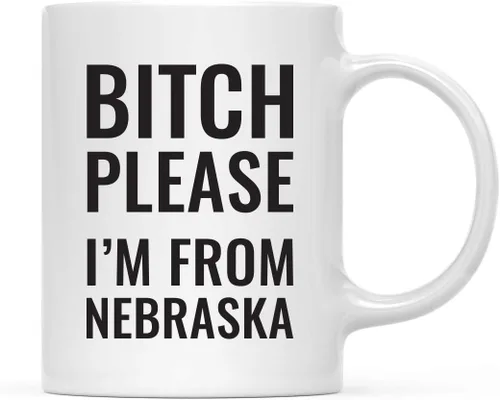 Vista 91 de Andaz Press Taza de café de 11 onzas, regalo de broma, Bitch Please I'm from Alabama, paquete de 1, incluye caja de regalo, divertidas ideas