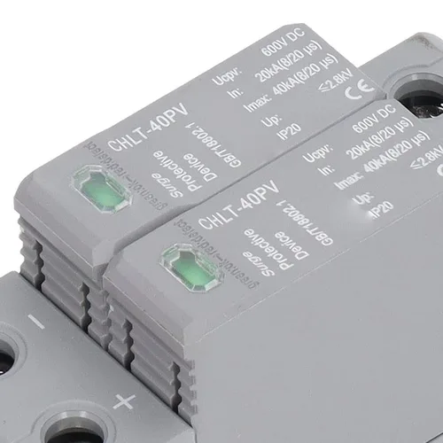 Vista 8 de 2P PV Protector DC 600V Pararrayos fotovoltaico Sobretensión 20KA a 40KA