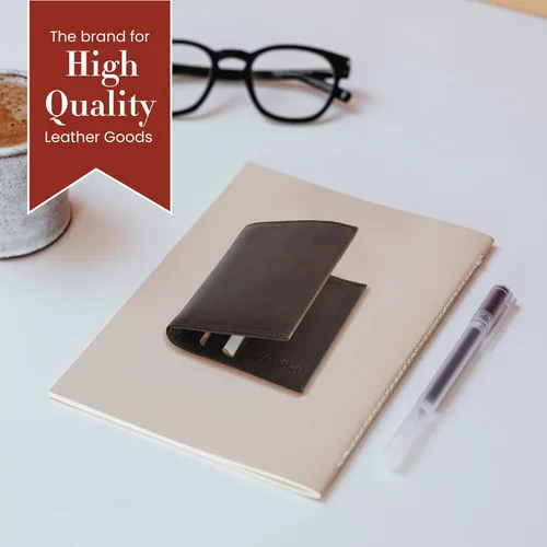 Vista 7 de Style N Craft Slim Bi-fold Hipster Leather Wallet, Full-Grain Leather Wallet