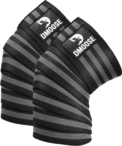 Vista 12 de DMoose Fitness Rodilleras para levantamiento de pesas (par) rodilleras de 78 pulgadas para apoyo articular, sentadillas y levantamiento de potencia