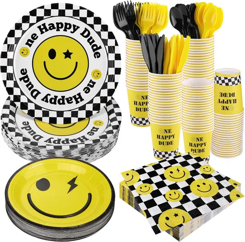 Vista 17 de Kochorie Juego de vajilla desechable de béisbol de 400 piezas, suministros para fiestas de béisbol con platos, tazas, servilletas, cubiertos para 50