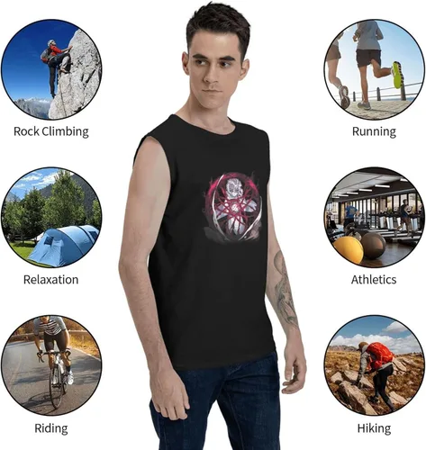Vista 6 de Kimetsu No Yaiba Logo Tank Tops Man's T Shirt Sleeveless T Shirt