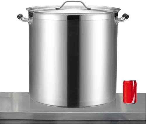 Vista 9 de CURTA Olla grande de 20 cuartos de galón con tapa, certificación NSF, olla de cocina de acero inoxidable 18/8 de 3 capas, utensilios de cocina