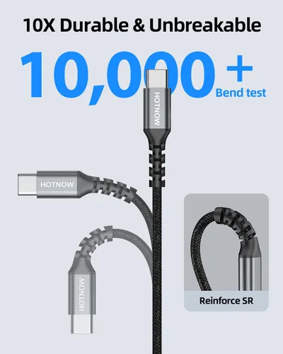 Vista 4 de Cable corto USB A a USB C de 0.5 pies, paquete de 3 cables USB C de 6 pulgadas de carga rápida 3A para iPhone 17 16 15, Samsung Galaxy S24 S23 S11