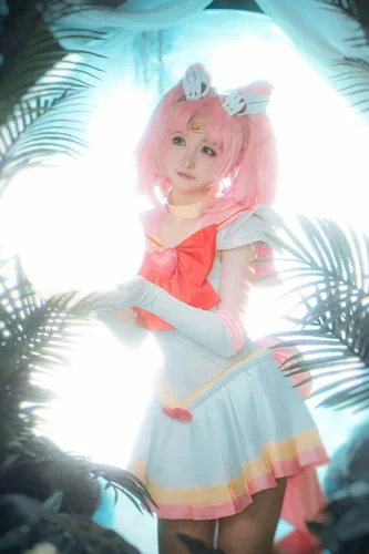 Vista 5 de MRHALLACG COS Anime Sailor Chibi Moon Chibiusa Tsukino SuperS - Vestido de combate para cosplay, trajes para niños y adultos, talla grande